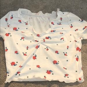 White Floral tank top